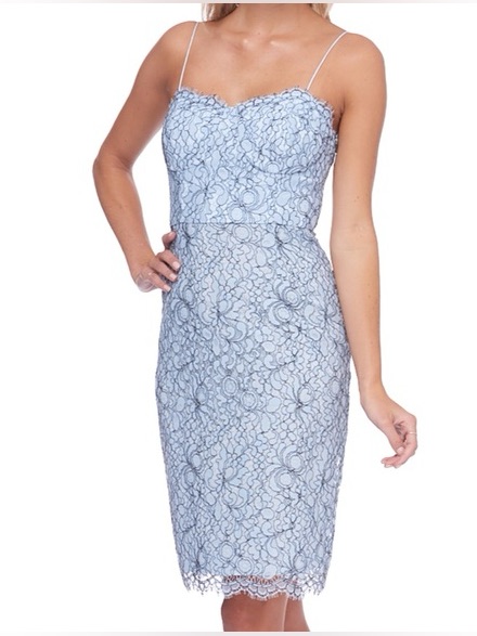 Abs By Allen Schwartz Blue And Black Lace Dress Size 6